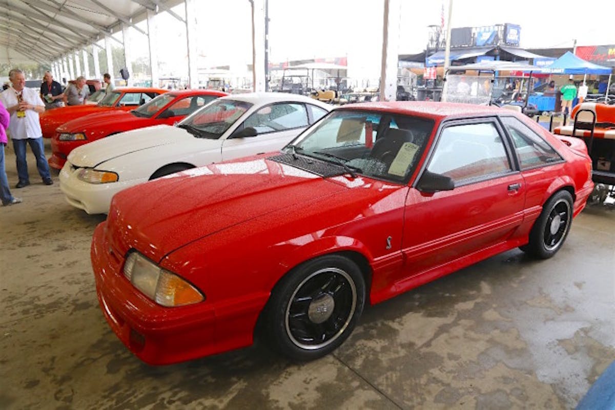 Regular readers may recall that we clued you in that one of each Cobra R was up for bit in Kissimmee. Surprisingly only one of the cars sold and it isn’t the one we haven’t driven yet. The seller was looking to get $60,000 for the ’93 Cobra R and $55,000 for the 2000 R-model, but both were still available when we last checked. The 351-powered ’95 Cobra in the middle did sell for a reasonable $35,000, which is less than the sticker price. Plus it only has 1,900 original miles, so it’s practically new.