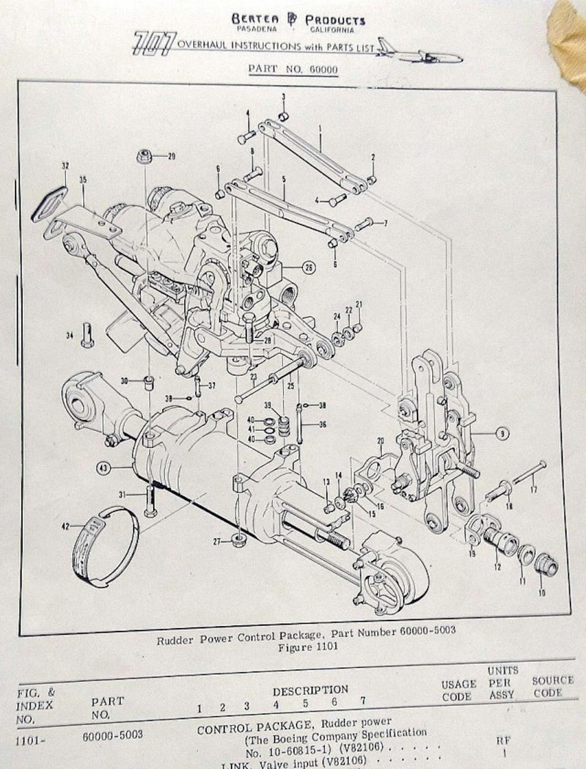 Kenny's technical illustration of the Rudder Control Valve, for a Boeing 707 (done with the Youngblood method of “Fudge-O-Metric projection”).