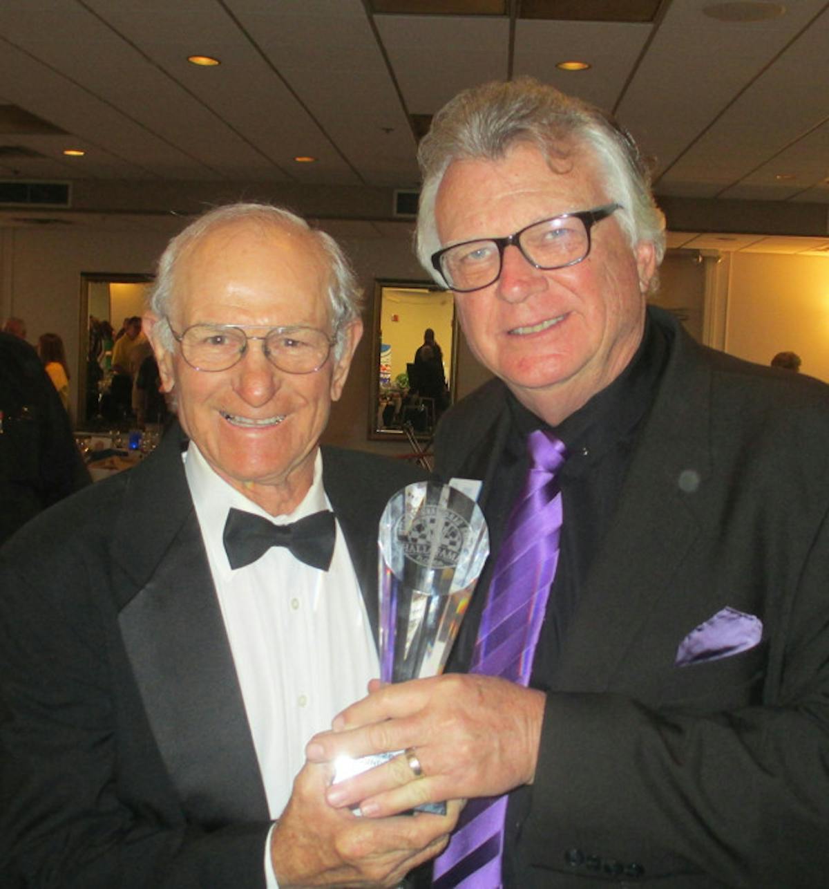 Kenny being inducted into the International Drag Racing Hall Of Fame, by "Big Daddy" Don Garlits in 2014.