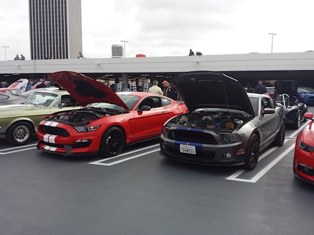 As we mentioned, these are the two current top-of-heap late-model Shelbys. At left is an S550 GT350 and the gray S197 is a king-of-the-hill 662-horsepower GT500. Which would you choose?