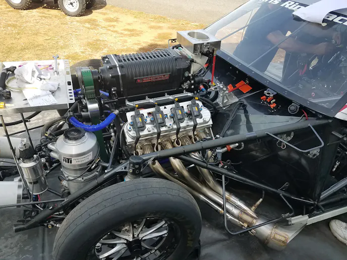 The Whipple supercharger, a 4.5-liter piece that's a little larger than the 4.0-liter that was standard issue on the 2012 COPO Camaro, is a 100 percent OEM part.