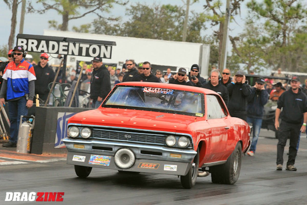 Chad Opaleski has ran well all weekend with several passes in the 4.0's and qualifying seventh with a 4.08 at 186, three MPH faster than his previous best in the Fast Forward Race Engines powered '66 Chevelle.