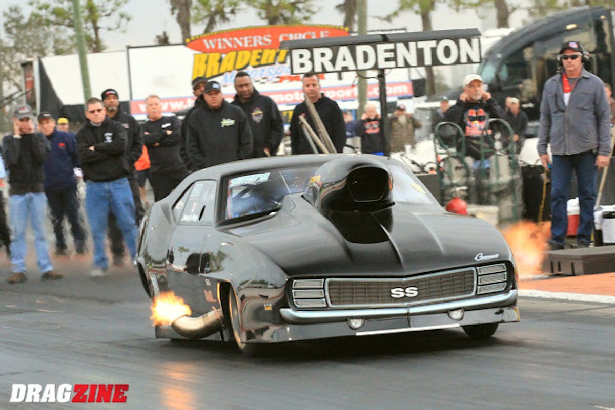 Danny Perry runs out of Sims North Carolina and sits second in Pro Nitorus with seven cars in class here this weekend.