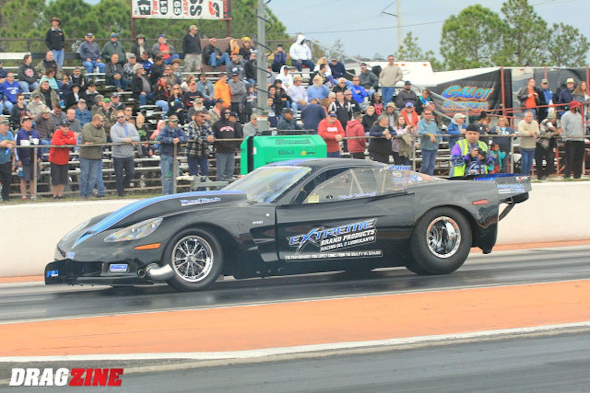 Mark Woodruff is coming out hard for 2017 qualifying with a 3.867 and 208.57 MPH through the lights.