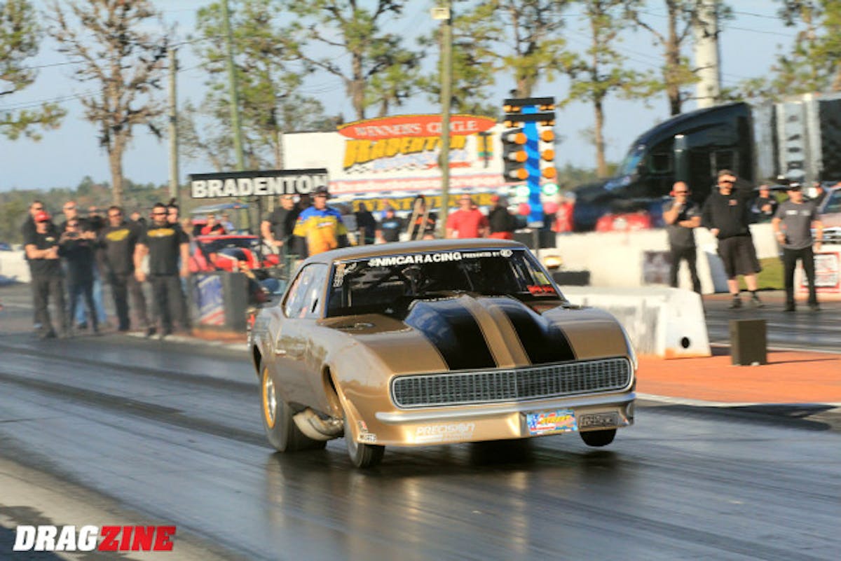 Dewayne Mills met with Kye Kelly in round one of Pro Drag Radial where he put up a 3.97 at 205 to earn the win and a shot at Jeff Sitton in round two.