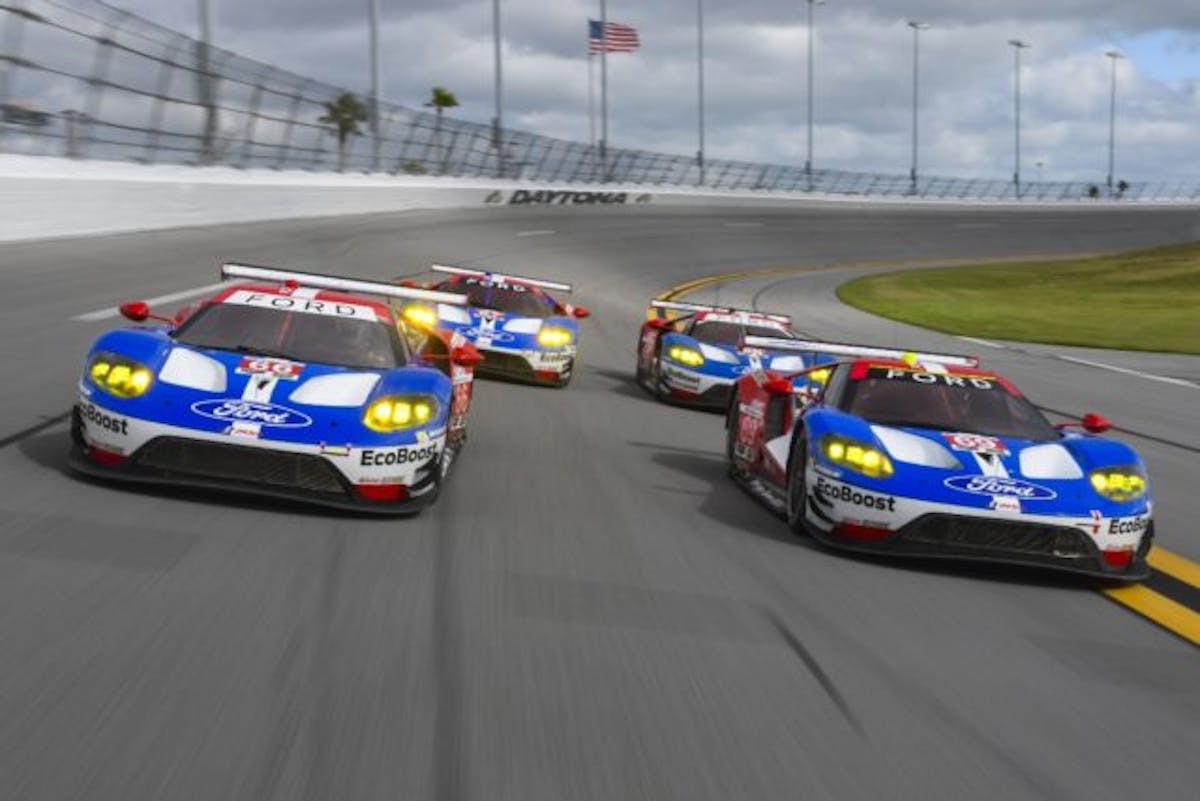 Just as it did for the 24 Hours of Le Mans, Ford brought all four of its Ford GT racers to compete in the Rolex 24 at Daytona International Speedway.