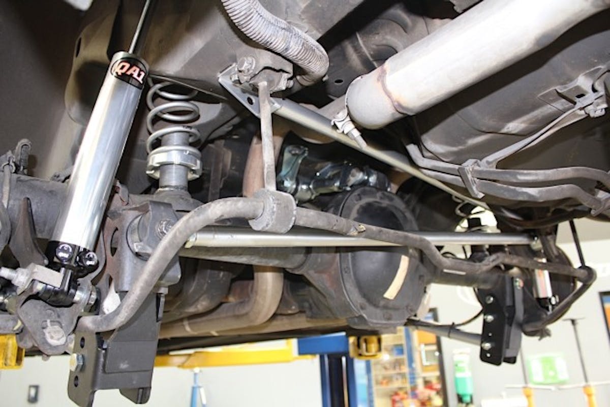 The final components installed, and the full suspension in all of its glory.