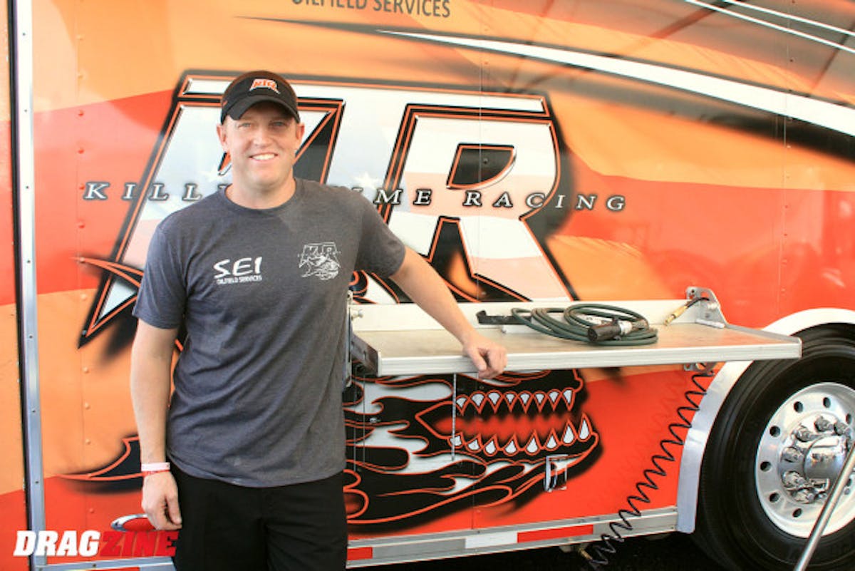 Steve Jackson and the Killin Time crew put the Shadow 2.0 in the record books scoring a 3.737 in last nights Radial vs the World qualifying. “This race is crazy, it's turned into a home run derby and I love it,  that's my kind of racing. I don't think where the record is now it will stay, and I think you're gonna have to go faster than that to win and I hope we have a little left in the tank. The car is out of Rick Jones Quarter Max built Camaro with the BAE Hemi drive train out of the Mustang, it fought us for a couple of days we got it iron out and now it's hauling ass. We have a good repeatable hot rod that does what I tell it to. The 60' on the run was a .978, the best that we've been. I don't know if anyone else has faster, I don't pay attention just work on other folks catching up.” - Steve Jackson.