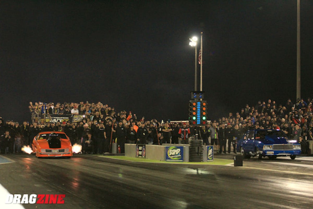 Jeff Sitton also took an upset loss after he also could not hold on  to the track. Mark Micke who had struggled in qualifying with wheel stands and managed an A to B run first round.