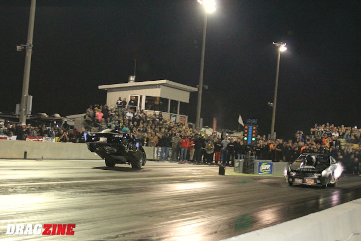 Keith Haney was paired with Kye Kelly with Kelly hiking the tires early in the race and doing his best to ride it out without lifting too much and slowing down significantly. Haney was able to ear the round in the exciting match with a 3.92 at 193.