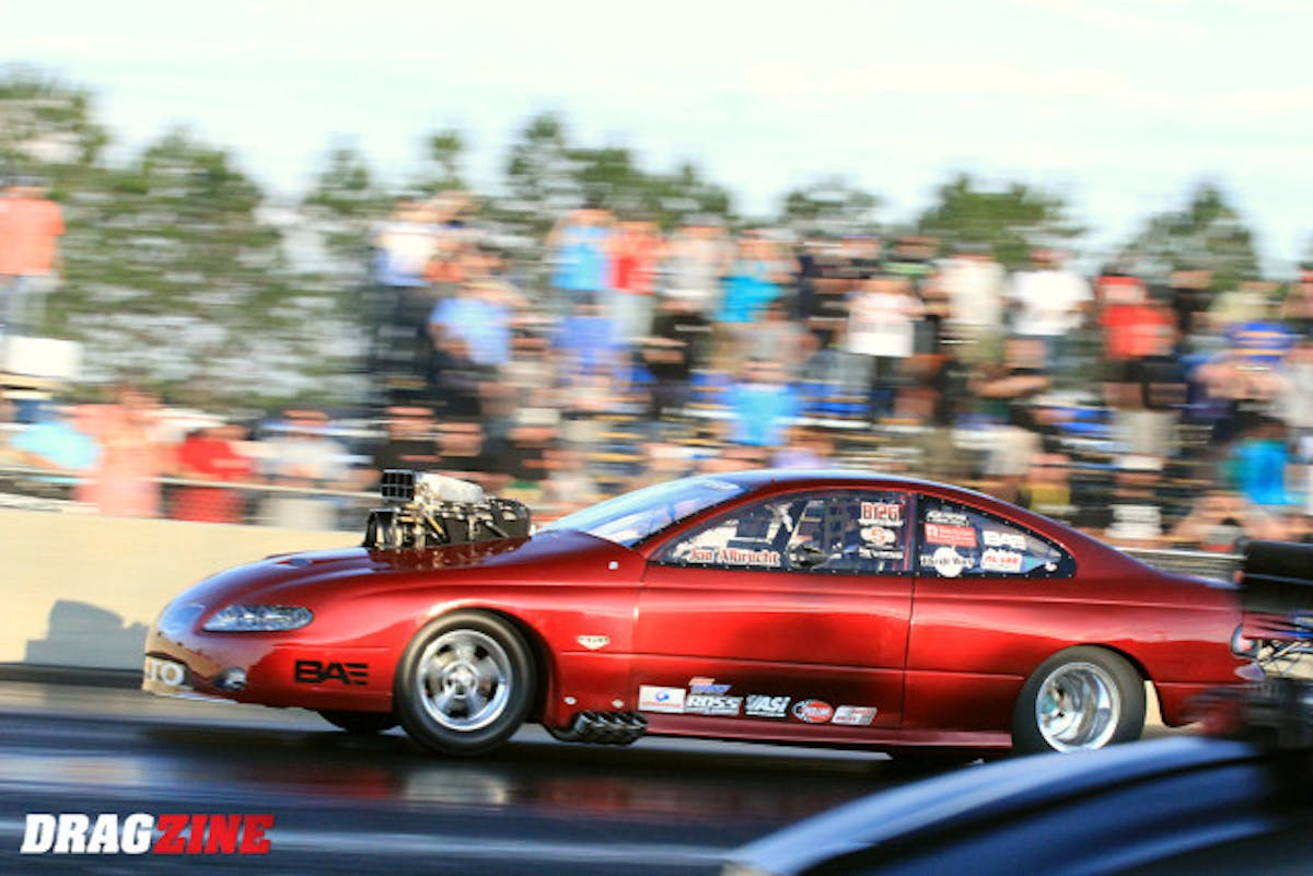 Alan Pittman and Joe Albrecht were side by side off the line with Pittman having a holeshot advantage. Albrecht scored a 3.99 at 198 earnign the win over the 4.07 at just 160 MPH through the lights.