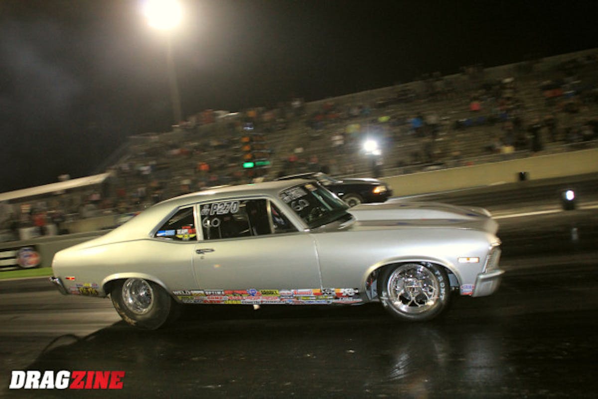 Zane Owen had two cars here this weekend also running in 6.0 Index where he met with Ricky Pennington in his 1971 Nova. Owen was .002 on the tree against the always tough Pennington. Both competitors were racing the stripe hard with Pennington coming away with the win with a 6.01 at 107 to Owen's 6.07 at 117 MPH.