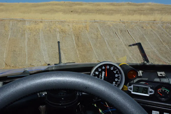 These weird appendages leaning out of the hood are Pitot tubes. They’re used on aircraft as part of the system indicating airspeed, and while you only need one, airliners use two for redundancy so Southworst runs two as well. They didn’t bother us visually from the driver’s seat.