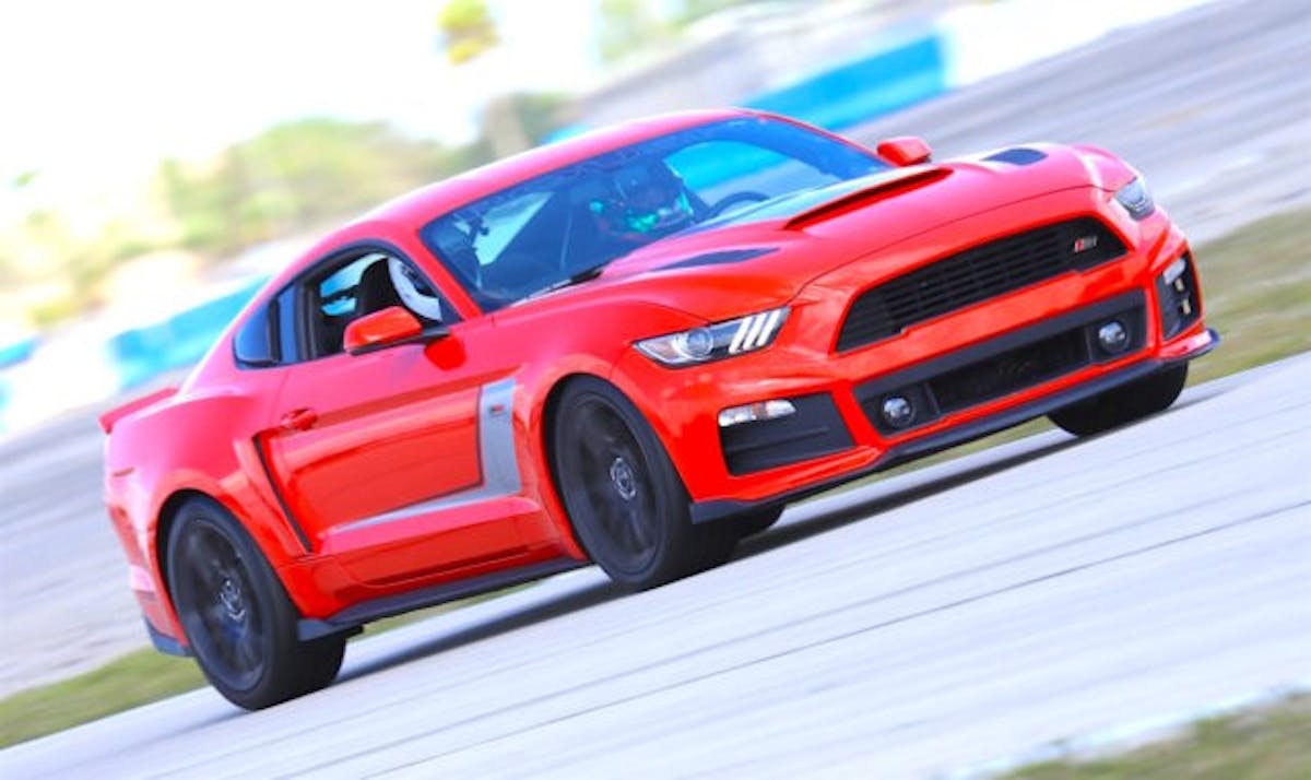 The Roush RS3 looked and sounded great lapping Sebring. Notably, the blower sound was muted, but the signature Roush quad-tip exhaust announced the car’s presence before it entered the range of our camera lens.