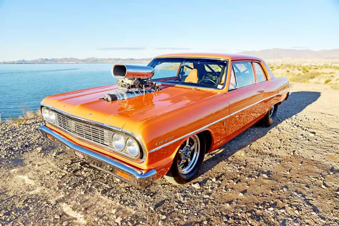 Scott Bisels 1964 Chevelle located in the famed city Lake Havasu, Arizona. His car is completely street legal and all steel except for the hood.