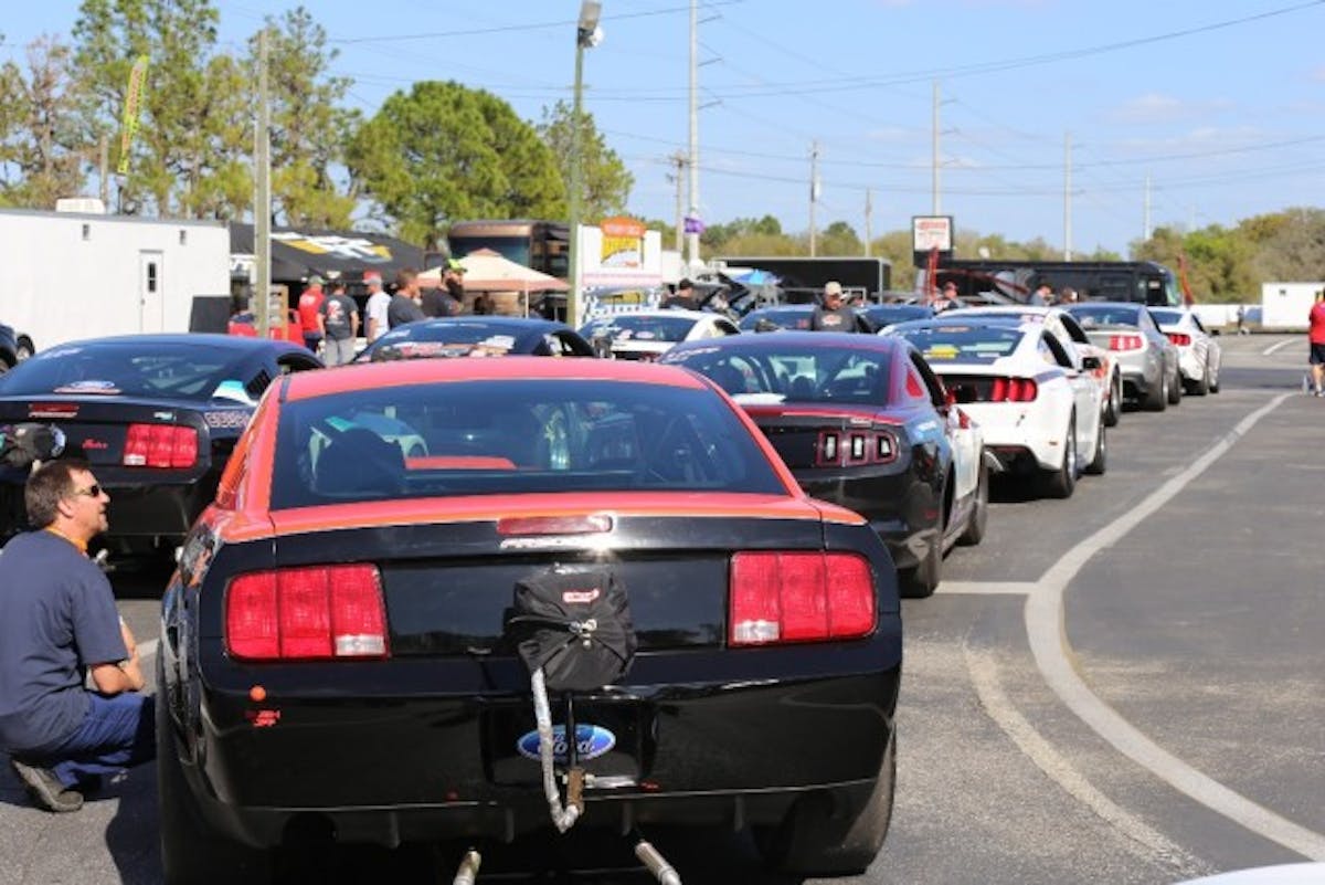 The turnout for the Cobra Jet Showdown is huge in Bradenton. It is awesome seeing these factory hot rods running against each other in the Florida sun.