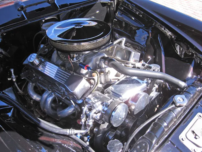 The original 232 was ditched in favor of a more powerful 350 small block. THe engine was then rebuilt to produce even more power.