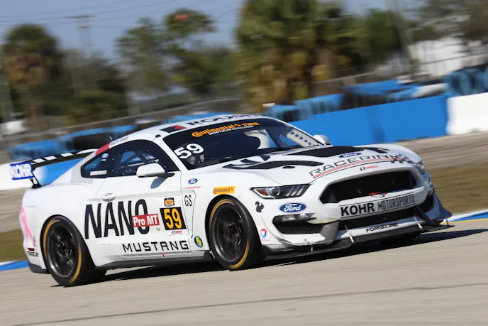 Sadly electrical issues took the #59 Mustang GT4 out of competition during Friday’s race, but the car was making moves through the field before the problems arose, so the potential is certainly there if they can work through the bugs.