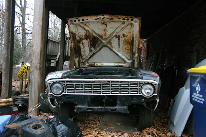 After hibernating under the deck of a house for years, this Falcon is ready for a new phase of its life.