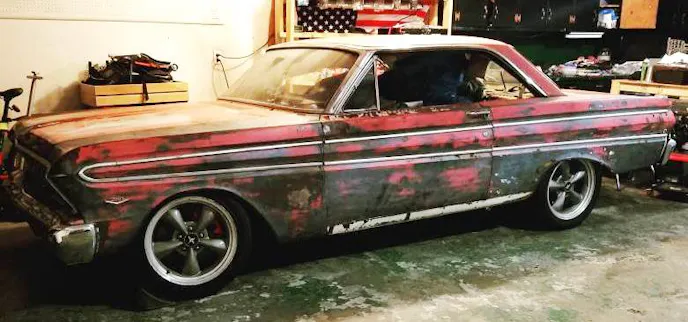 When not serving abroad with the U.S. Army, Joey Sites can be found wrenching on this '64 Falcon.