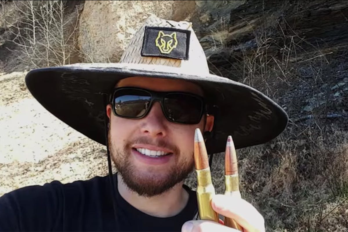 Image Captured From FullMag Would you trust this guy with your truck? Richard created one of the wildest video game promotions using a Ford Raptor as a target for a .50 caliber Barrett M82A1 rifle.