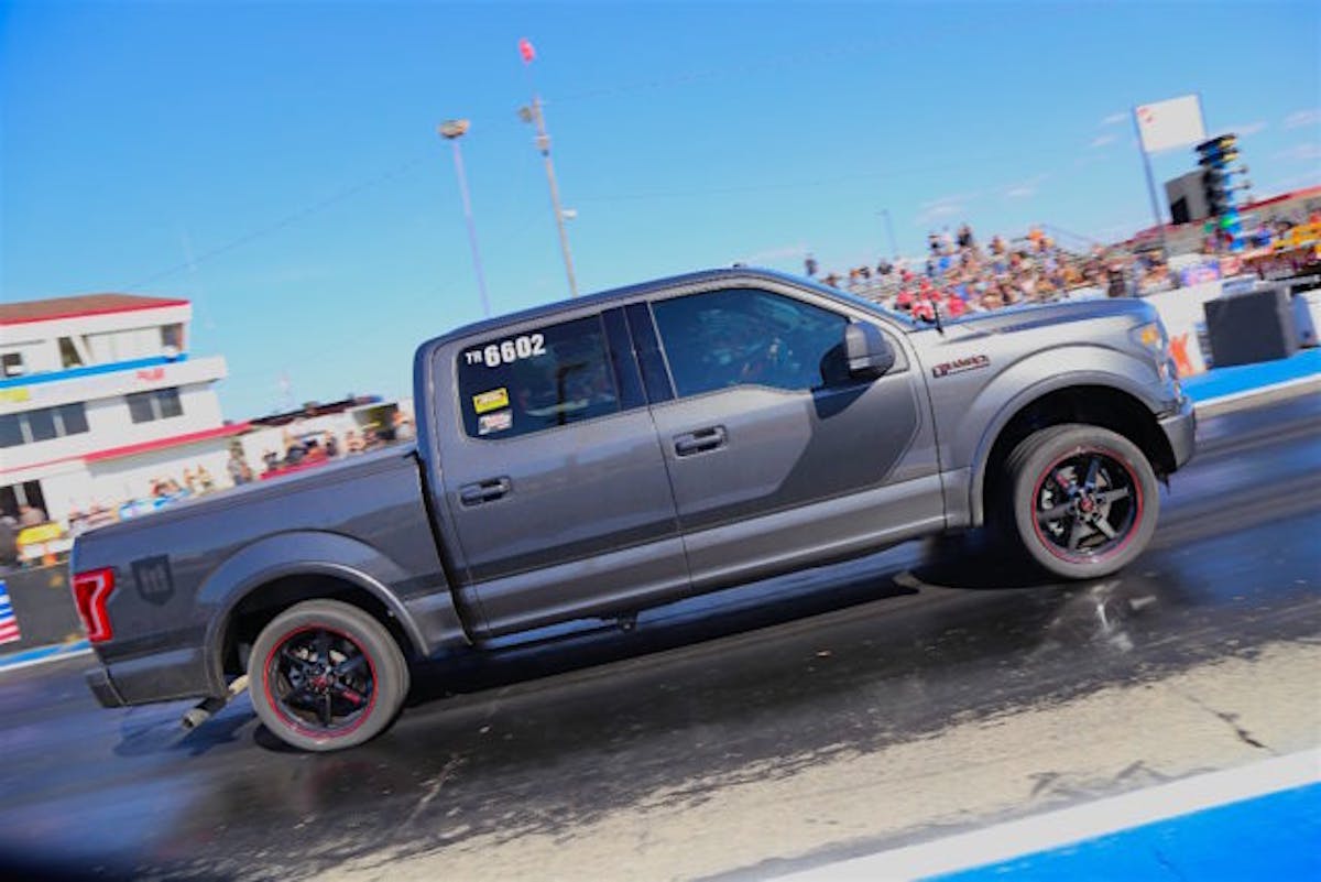 Though it rocks Race Star wheels on the track, the ID Motorsports 2016 F-150 is a total sleeper on the street wearing the factory wheels and tires.