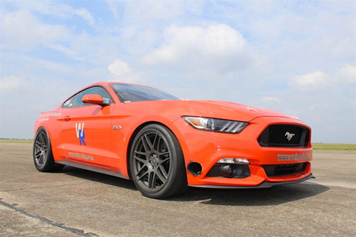 This is the fastest 2015 Mustang around. Driven and owned by Jordan Weir, of Weir Racing, it ran 245.1 mph at The Texas Mile last weekend and it has the potential to run even faster. “The car was perfectly stable at high speed,” Jordan said. “It felt better at 230 mph than our GT500 at 180 mph.”