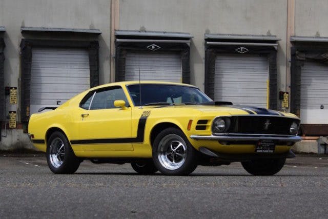 Claiming a coveted spot in the barn in this 1970 W-code Boss 302. 