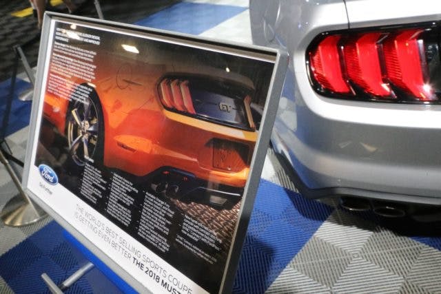 Ford designers always work to retain those hints of the Mustang styling DNA that give the car its signature look. Tri-bar taillights are definitely part of that DNA and the 2018’s feature slightly angled wingtips that give the whole light almost and arrow shape.