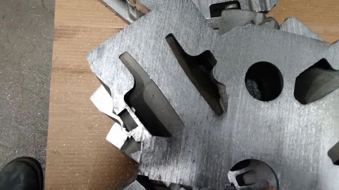 TMeyer is not shy about cutting up expensive prototypes to check casting integrity. This cross section of a CGI block shows the solid section between cylinders. 