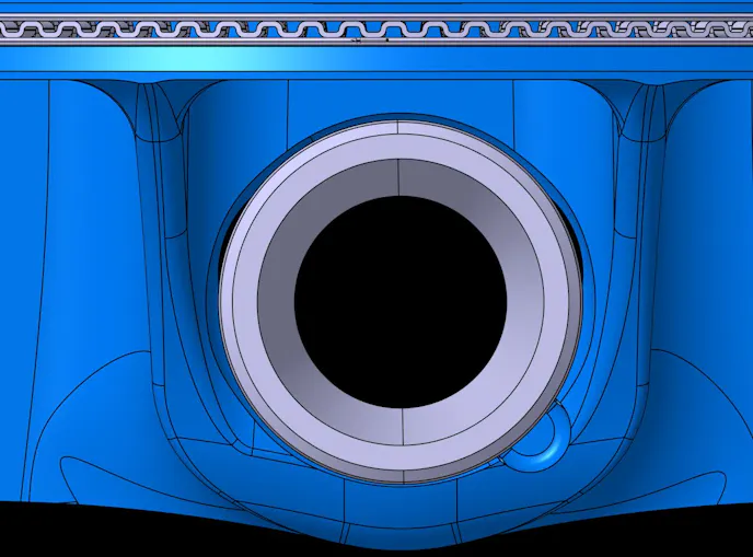 Piston side view Oil Slot