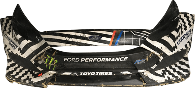Another prize up for grabs is this bumper cover directly from Ken Block's Ford Focus RS RX. This is from the same Focus racecar that competed in the FIA World Rallycross Championship in 2016, and is autographed Block himself. You can enter to win this item here.