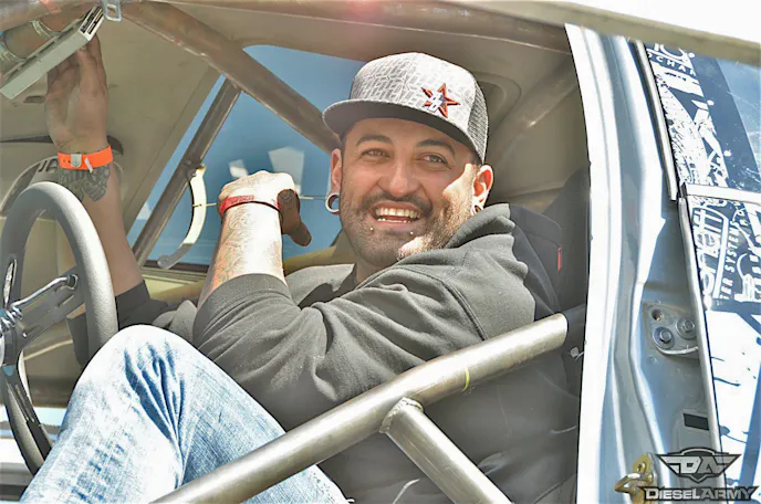 Shawn Baca laughing off after his runs on the dyno.