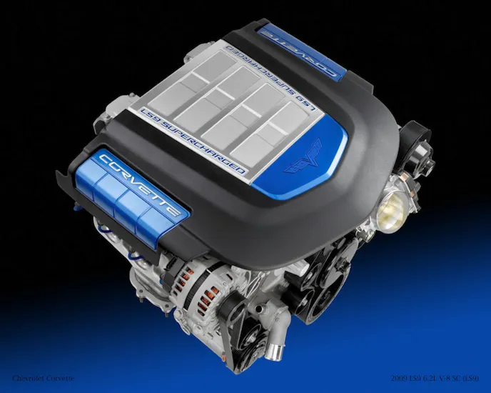 2009 LS9 6.2L V-8 SC (LS9) for Chevrolet Corvette. X09PT_8C009 (United States)