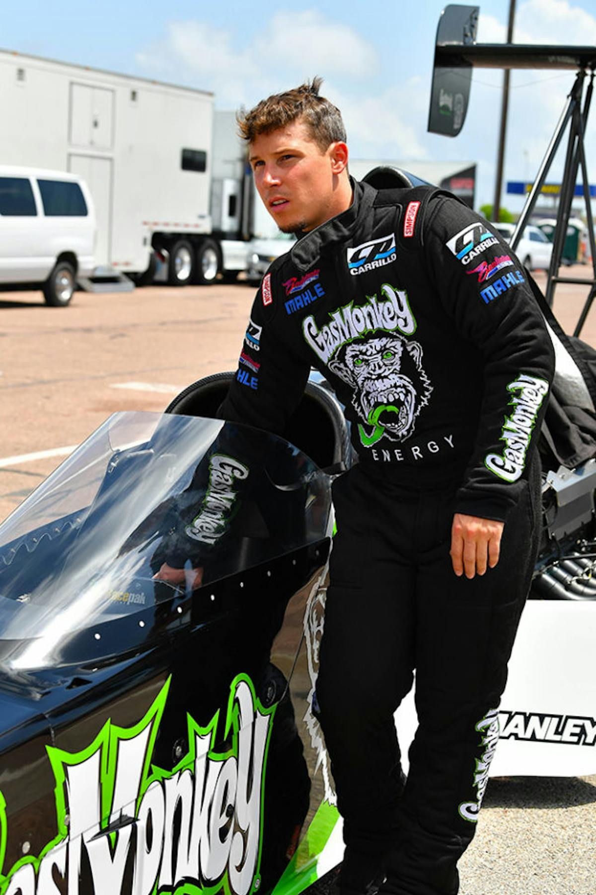While preparing for his season debut in Pro Stock, Laughlin has been biding his time behind the wheel of an A/Fuel Dragster in the sportsman ranks,