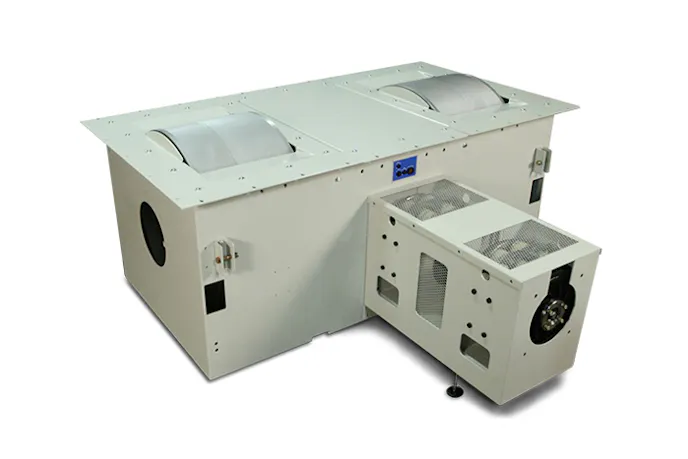 The SF-849 chassis dynamometer, the same found in the Superflow trailer. This dyno is the highest-capacity model of Superflow's two-wheel-drive offerings.