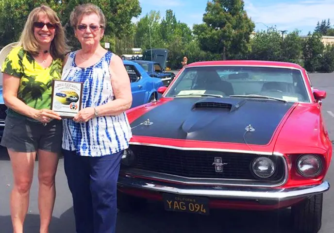 In her first car show, Eydie and daughter Diane took second in her class VMOA 2015, Campbell CA