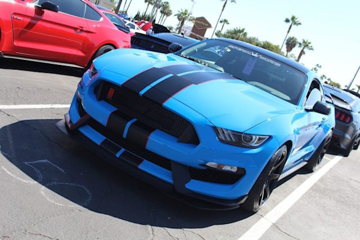 We love Grabber Blue of any generation of Mustang – especially this 2017 Shelby GT350R.