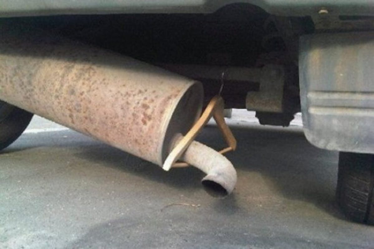 A different kind of exhaust hanger.