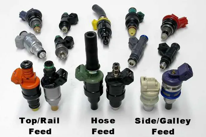 The various types of injectors that can be worked on at RC Fuel Injection.