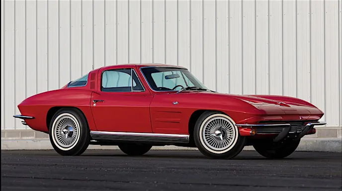 Lot #W229 - 1964 Corvette Unrestored Matching numbers 327/365 HP engine Factory 4-speed transmission Believed to be 28,000 miles Original belts and hoses Factory knock-off wheels