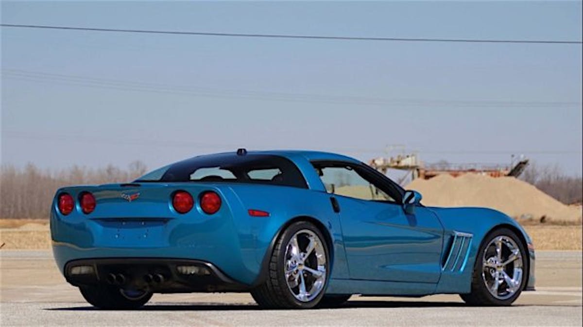 Lot #W120 2005 Corvette Titled as rebuilt vehicle LS2/400 HP V-8 engine 6-speed manual transmission Dual Zone climate control 4-wheel disc brakes Loaded with power options Black leather interior 46,270 believed-original miles Updated with 2010 Grand Sport styling and wheels