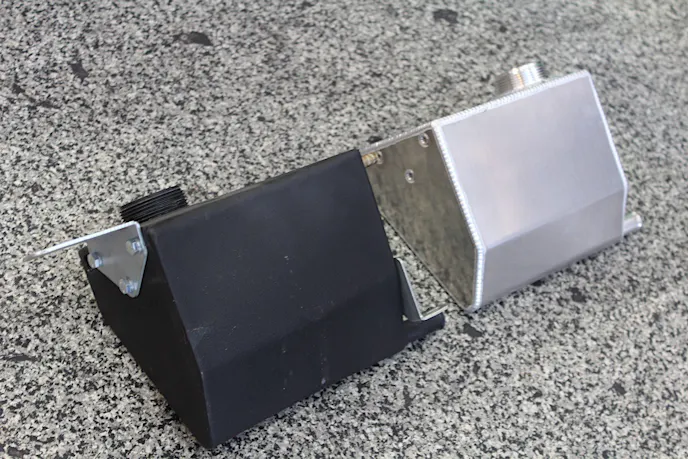 The differences in the Vortech/Paxton unit when compared to the new Moroso piece are vastly apparent.