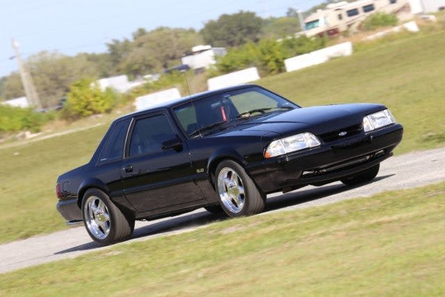 Jack Lyons doesn’t hesitate to drive his high-horsepower Fox because that’s just what he built it for. “I got 18 mpg on my way to Bradenton from Orlando for the 2017 NMRA event with the AC on at 80 mph,” he said. “It drives and handles very well for what it is — a $9,500 Mustang with some bolt-ons! I believe, with some slicks, it would run a solid low to mid-9-second something in the quarter mile, then I would get ejected because I have no cage!”