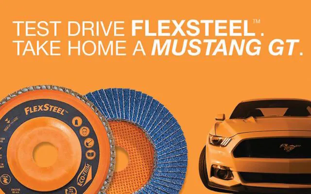 To enter the contest, you just need to pick up a specially marked 10-pack of Walter Surface Flexsteel flap discs, find the promo code inside, and enter it on the contest web site.