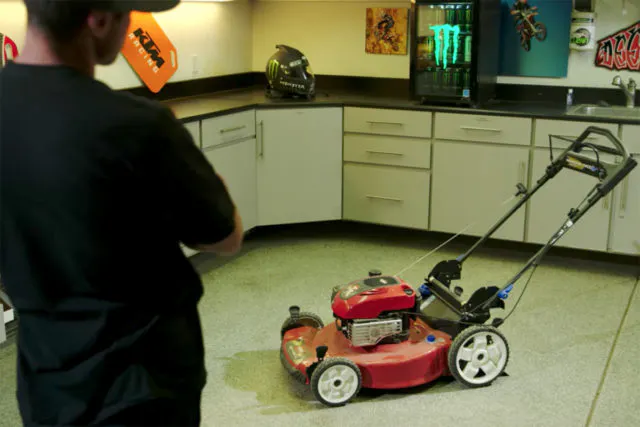 A lawnmower? What is this, the 18th century?!