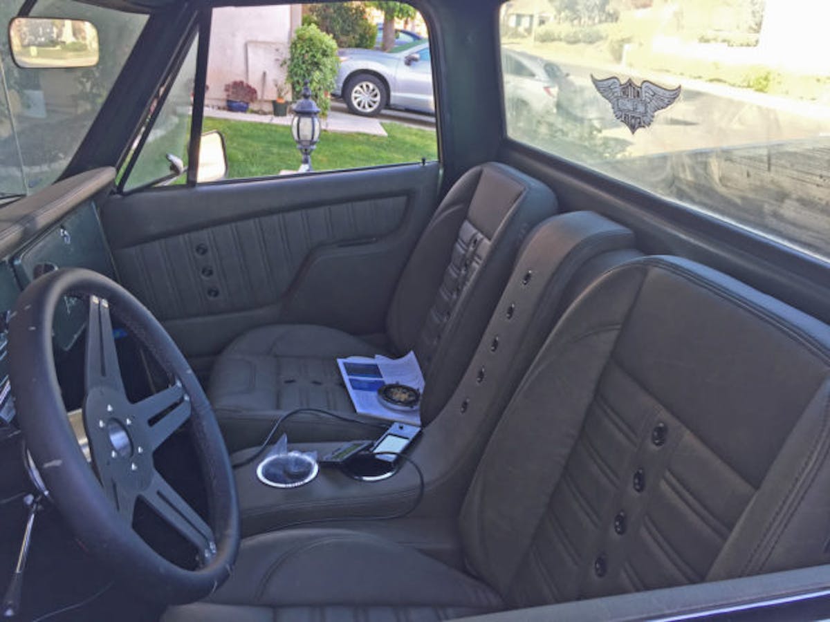 The interior features components from TMI.