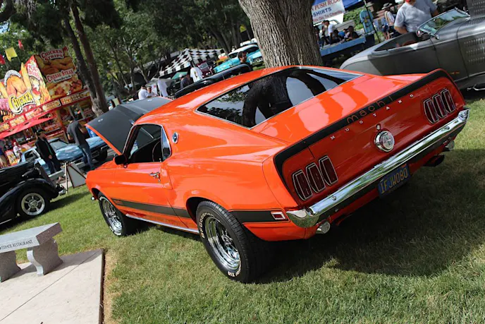 Custom Blue Oval cars weren't the only thing around on the premises, as this 1969 Ford Mustang Mach 1 finished in Calypso Coral proved.
