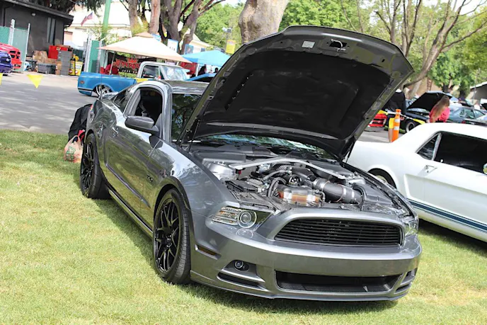 Coyote-powered Mustangs adopted forced induction like this Whipple supercharger were just the norm at the 24th Annual Summer Get-Together.