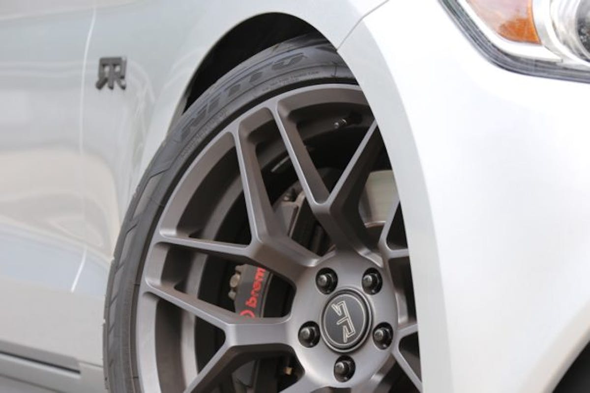 Wheels have always been an important part of the RTR Mustang and the Matte Charcoal RTR 20-inch Tech 7 wheels on the current version are quite fetching. As you might expect, they are wrapped with Nitto NT555 G2 Ultra High Performance 275/35/R20 tires.